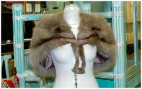 Ladies Fox Fur Cape, fully lined.