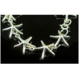 2 Silver Starfish Bracelets In The Style Of Tiffany