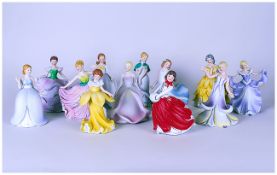 Selection of 12 Franklin Porcelain Figures Approx 5.5'' High. Comprising The Lady Rose, The Lady