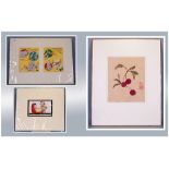 Pair of Mabel Lucie Attwell Prints in one mount plus one further,single. 21 by 16 inches largest