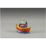 Royal Crown Derby Paperweight ' Noah's Ark ' Silver Stopper, 2nd Quality. Height 3 Inches. Excellent