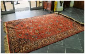 Room Size Turkish Style Wool Rug. Approx size 6 by 10 feet.