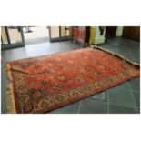 Room Size Turkish Style Wool Rug. Approx size 6 by 10 feet.