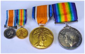 WW1 Interest, 1914-18 & 1914-19 Medals On Bar Together With Miniatures, Awarded To 38232 A CPL. C.