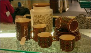 Collection Of Hornsea Pottery Including cups & saucers, side plates, 2 jugs, biscuit barrel.