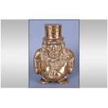 Vintage Novelty English Figural Brass Transvaal Money Box features South African President Kruger,