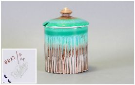 Shelley Drip - Glaze Lidded Pot.c.1912-1925. Num.8823/914. Height 4 Inches. Excellent Condition.