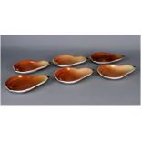 Carltonware Set Of Six Pear Shaped Dishes