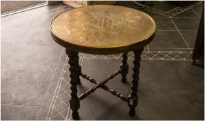 Brass Table & Stand 24'' in diameter