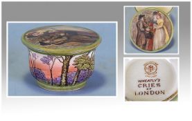 James Macintyre Wheatlys of London Lidded Pot. c.1905. Height 2 Inches, Diameter 3 Inches.