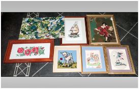 Collection of Assorted Samplers, various sizes, mostly framed.