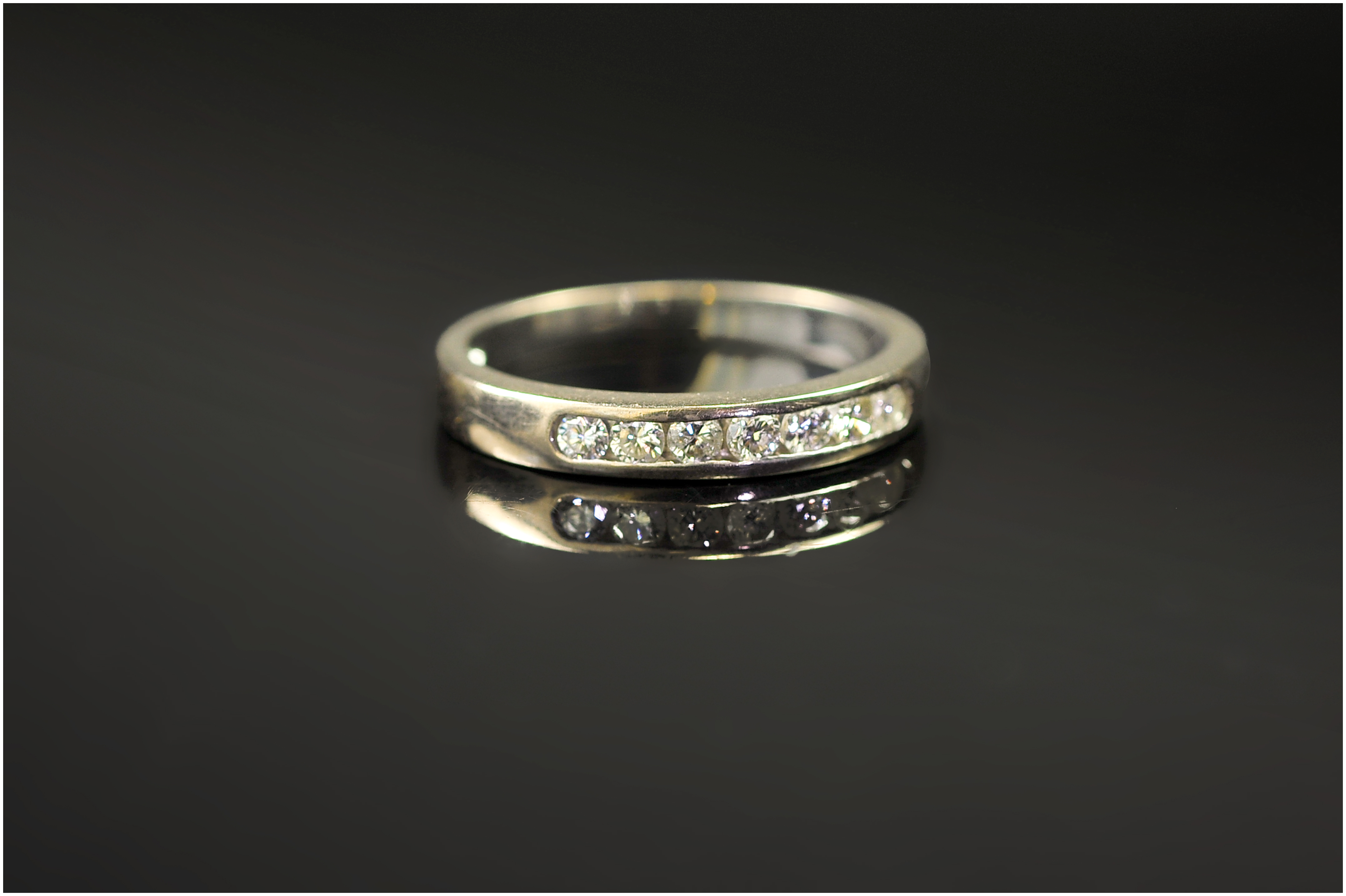 18ct White Gold Diamond Eternity Ring, 7 Round Modern Brilliant Cut Diamonds, Channel Set, Fully - Image 4 of 5