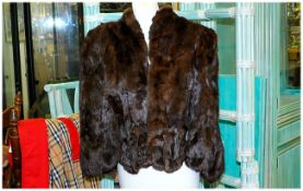 Dark Brown Squirrel Fully Lined Stole/Cape