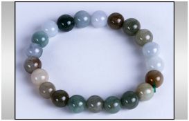 Vari-Coloured Jadeite Bead Bracelet