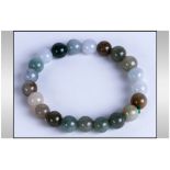 Vari-Coloured Jadeite Bead Bracelet