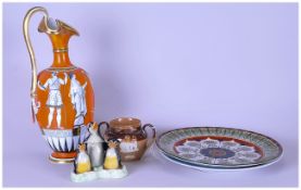 Collection Of Ceramics Including Doulton Sugar Bowl, Pratware Type Jug, Doulton Plate, Venice