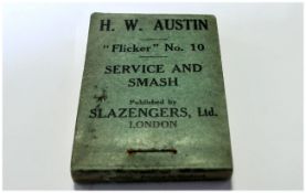 H.W.Austin Tennis Flicker Book, 'Service and Smash', 'Flicker' No.10 from the 'Teach the Game, First