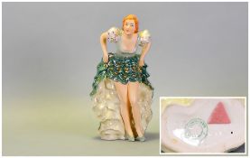 Royal Dux Handpainted Figure 'Lady Flamenco Dancer' Pink triangle to base. 8'' in height.
