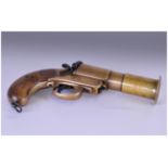 Webley & Scott Ltd London And Birmingham Flare Gun Numbered 135054, Brass Barrel, Steel Hammer And