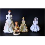 Three Coalport Figures comprising Beau Monde Anastasia, 6 inches in height 'Ladies of Fashion'