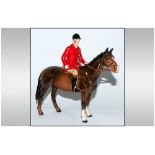 Beswick Horse and Rider Figure ' Huntsman ' Red Jacket, Model Num.1501. Designer A. Gredington.