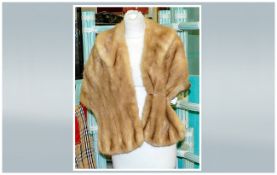 Ladies Blonde Mink Cape, fully lined