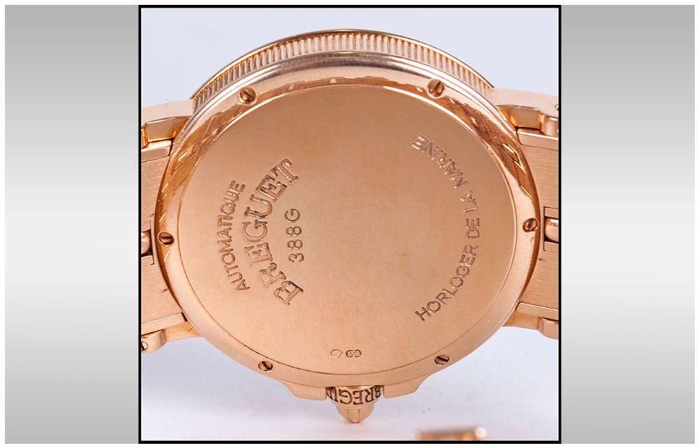 Breguet Depuis 1775 Marine Gents 18ct Gold Wristwatch. Horologer De La Marine. Model number 388. - Image 6 of 9