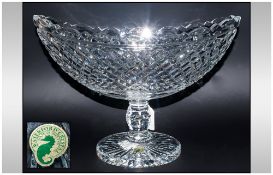 Waterford Fine Cut Crystal Boat Bowl, 'Master Cutters Heritage', hand made by a Waterford Master