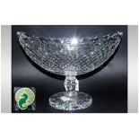 Waterford Fine Cut Crystal Boat Bowl, 'Master Cutters Heritage', hand made by a Waterford Master