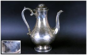 19thC Old Sheffield Silver Plate Water Jug, Stamped To Base With Two Silver Bells And T.B (