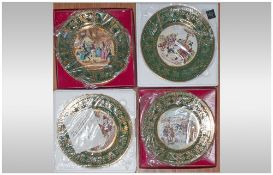 Four Caverswall Limited Edition Christmas Plates, dated 1979, 1980, 1981 & 1982. All boxed with