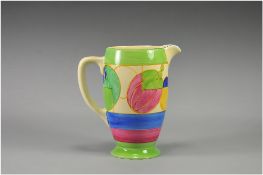 Clarice Cliff Hand Painted Jug ' Melons ' Design. c.1930. Height 7 Inches. All Aspects of