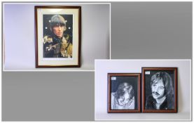 Beatles Interest comprising Limited Edition Signed Print of George Harrison. Signed in pencil