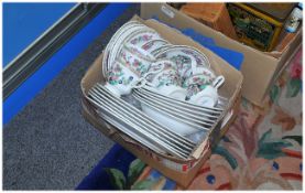 Fine Bone China Indian Tree Part Dinner Service comprising tea cups, plates etc.