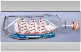 Scottish Handmade Ship In A Bottle 'Loch Torridon' Built at Glasgow in 1881. Considered to be  the