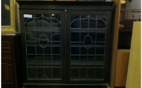 Leaded Front Glazed Bookcase