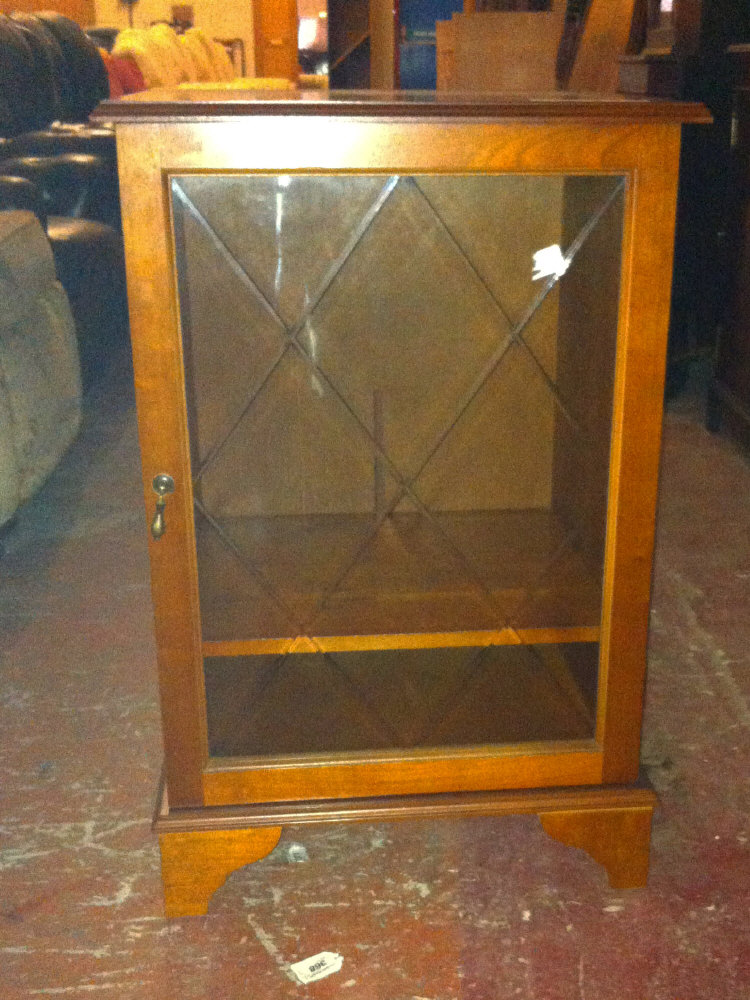 Yew Wood Glazed Cabinet