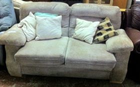 Beige Velour Sofa