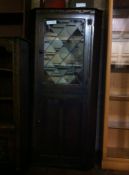 Leaded Glass Corner Cupboard