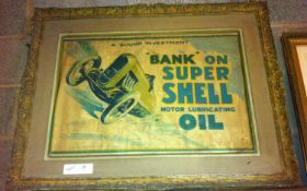 Framed Super Shell Oil Poster