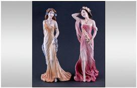 Coalport Limited Edition Figurines, 2 In Total. 1, Ruby, number 339/9500, designer Maureen Halson,
