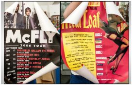 Music Interest. Two Publicity Posters. Comprising McFly 2006 Tour, 33 x 24 inches, Meatloaf, 27 x