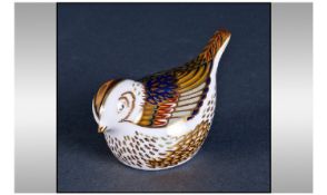 Royal Crown Derby Firecrest  Wax Wing Paperweight. Limited edition collectors membership piece. Gold