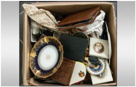Collection Of Miscellaneous Items. Comprising decorated cake stand, trinket dishes, organiser,