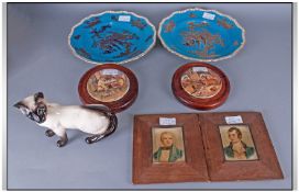 Mixed Lot of Collectables comprising Two Masons Cabinet Plates pattern nu 1554, dragon decoration,