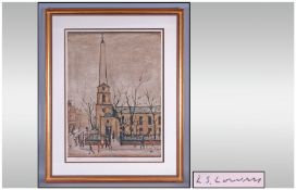 L.S.Lowry 1887-1976 Pencil Signed Limited Edition Colour Print 778 Of 850. Published 1973, Titled '