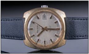 Gents Paul Gobin Wristwatch. 37mm Gilt Case, Automatic Movement. Fitted On A Leather Strap.