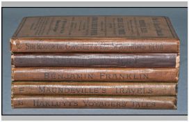 5 Small Books From the Cassell's National Library Dated 1883 - 1886. Includes;
Voyages Tales by