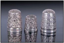 Three Silver Thimbles.