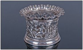 Victorian Impressive & Large Silver Ornate Openwork Preserve pot without liner. Decorated with